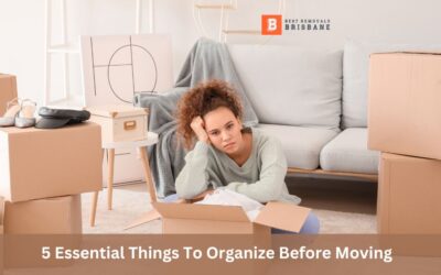 5 Essential Things To Organize Before Moving